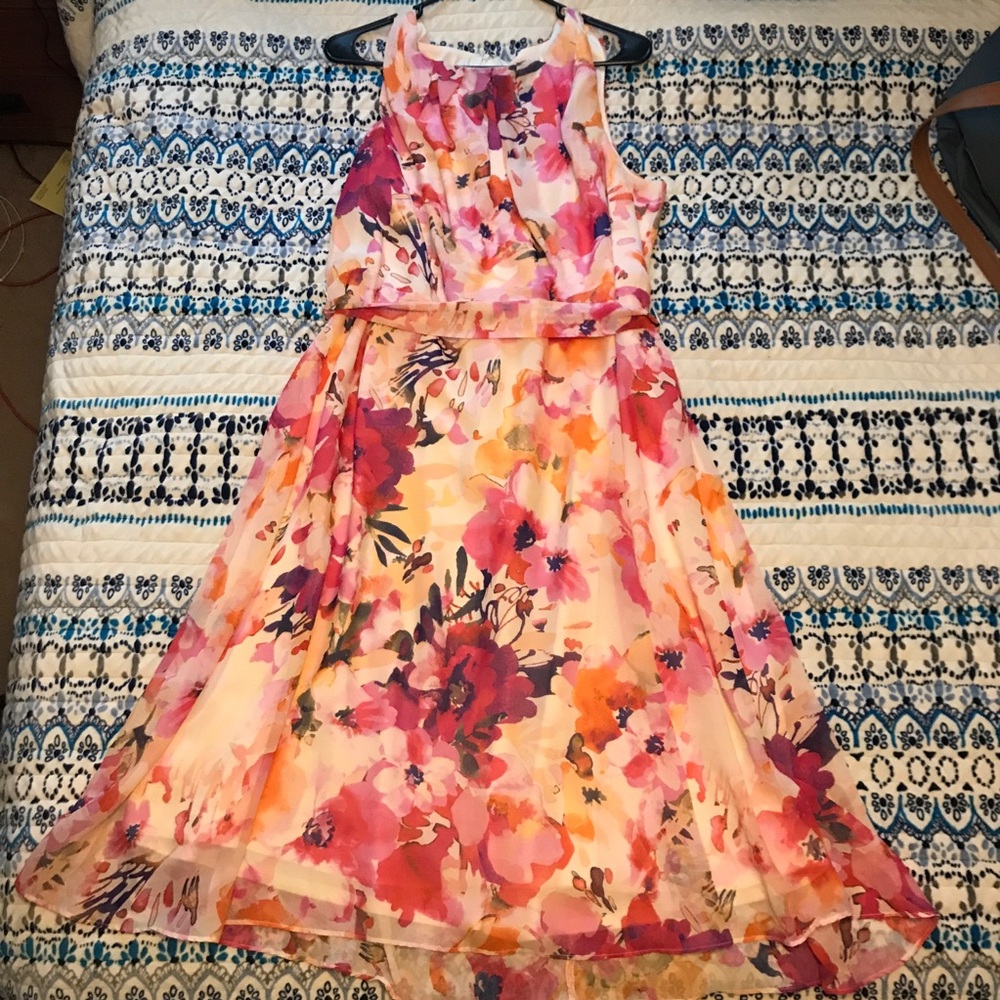 Sleeveless Floral Dress